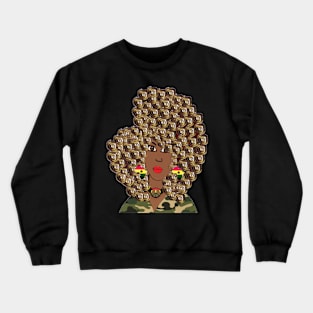 Natural Hair for Black Women Queen Curly 3 Crewneck Sweatshirt